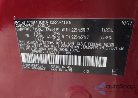 2018 Toyota Rav4 Xle from USA, damaged, VIN JTMRFREV1JD225519